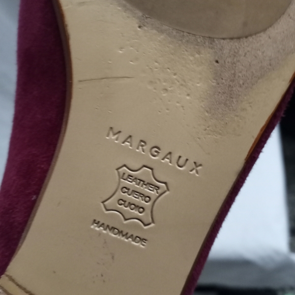 MARGAUX Handmade Deep Magenta Suede Ballet Flats - Picture 6 of 8